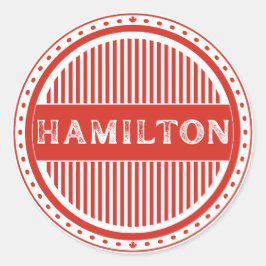 Pegatina Redonda Hamilton City Pride Emblem – Canadian Identity