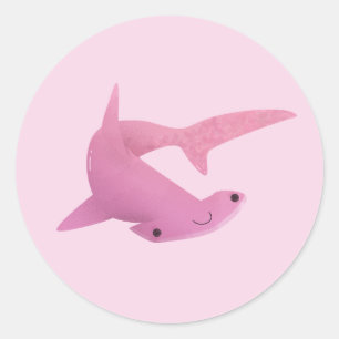 Pegatina Redonda Hammerhead Shark