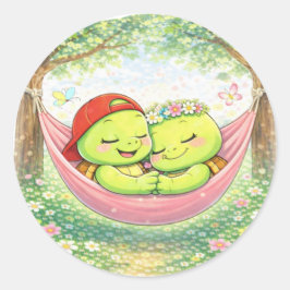 Pegatina Redonda Hammock Nap