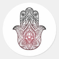 Hamsa con patrón boho