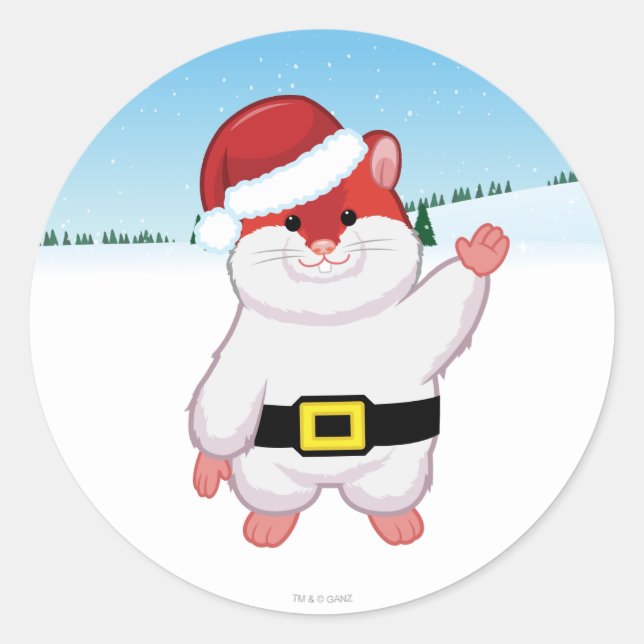 Pegatina Redonda Hamster (Anverso)
