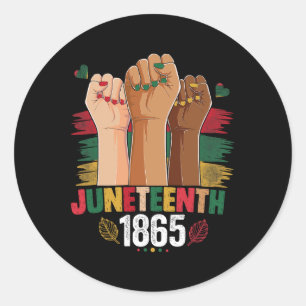 Pegatina Redonda Hand Celebrate El 18 De Junio De 1865 Cute El 15 D