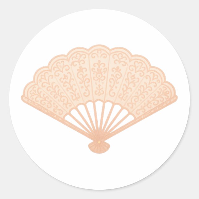 Pegatina Redonda Hand fan (Anverso)