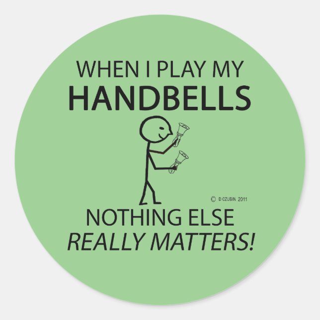 Pegatina Redonda Handbells Nothing Else Matters Classic Round Stick (Anverso)