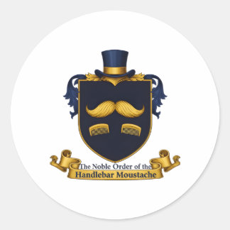 Pegatina Redonda Handlebar Moustache Gentleman's Round Sticker
