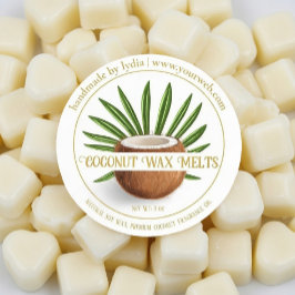 Pegatina Redonda Handmade Coconut Melts Round Sticker