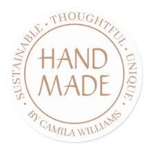 Handmade with Love – Brown & White Sustainable 
