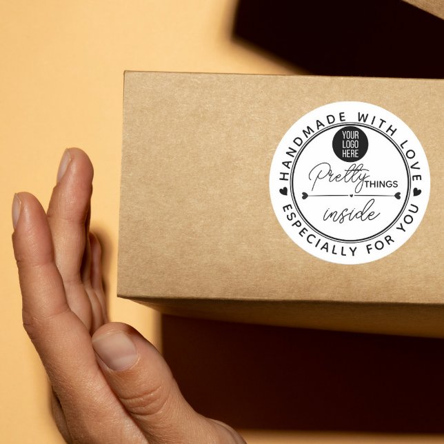 Pegatina Redonda Handmade With Love pretty things inside parcel  (Subido por el creador)