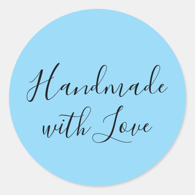 Pegatina Redonda Handmade with Love Sticker (Anverso)