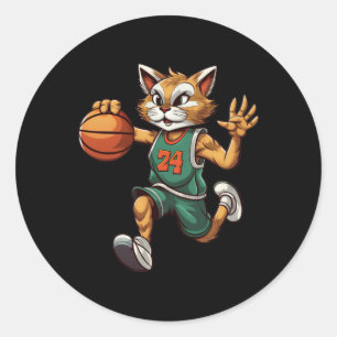 Pegatina Redonda Hangover de baloncesto