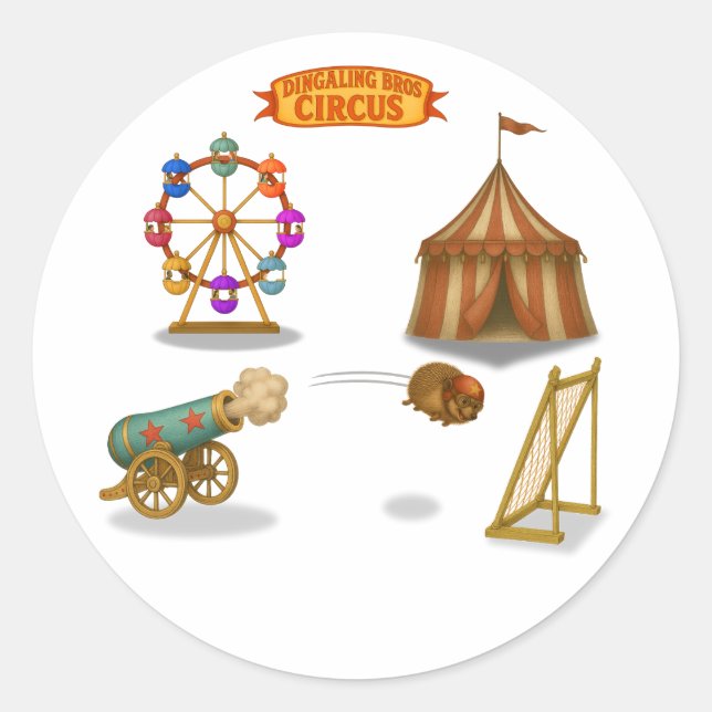 Pegatina Redonda Hannibal the Cannonball (Anverso)