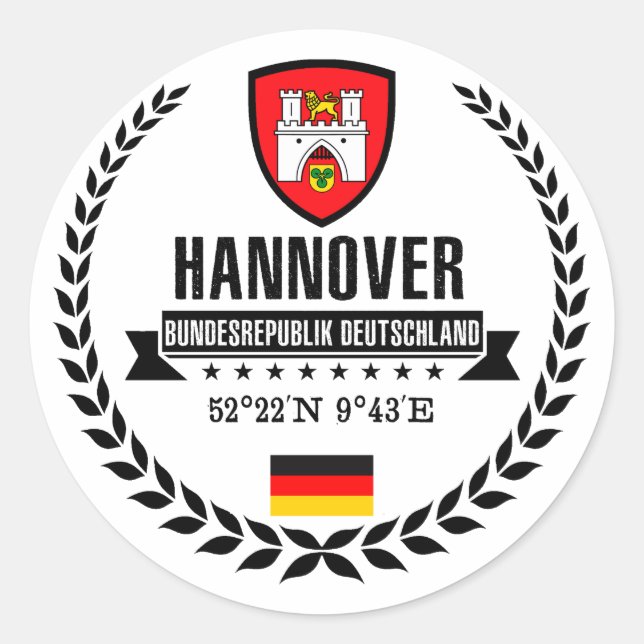 Pegatina Redonda Hannover (Anverso)