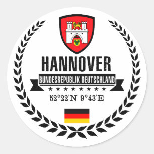 Pegatina Redonda Hannover