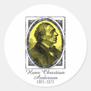 Pegatina Redonda Hans Christian Andersen