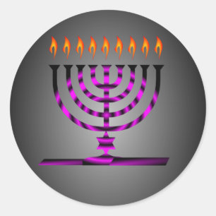 Pegatina Redonda Hanukkah