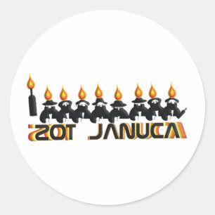 Pegatina Redonda Hanukkah