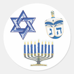 Pegatina Redonda Hanukkah
