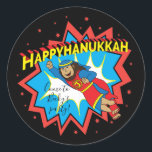 Pegatina Redonda Hanukkah Judah Maccabee Chanukah Round<br><div class="desc">pegatinas "Gato Rosado Ballerina, Feliz Chanukah". ¡Diviértase usando a estos pegatinas como topes de pasteles, etiquetas de regalo, sellos para sobres, cierres de bolsos de favores o lo que sea que haga que sus festividades se rompan! Personalice eliminando texto y agregando sus propias palabras, utilizando su estilo de fuente, tamaño...</div>
