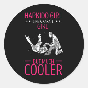 Pegatina Redonda Hapkido Artes Marciales Coreanas Hapkido Lanzadas 