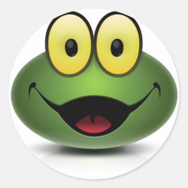 Pegatina Redonda Happy (Anverso)