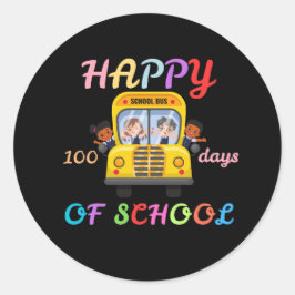 PEGATINA REDONDA HAPPY 100 DAYS OF SCHOOL, BACK TO SCHOOL