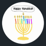 Pegatina Redonda Happy Channukah Menora / Chanukia<br><div class="desc">hanuka,  hannuka,  hannukah,  hanukah,  hannukkah,  hanukkah,  chanuka,  channuka,  channuka,  channukkah,  chanukkah,  chanukkkah,  chanukkkia,  hanukkia,  menora,  mennora,  menorra,  vacaciones,  jewish,  judaica,  ismos,  "feliz hanukkah",  cara feliz",  candelabra, </div>