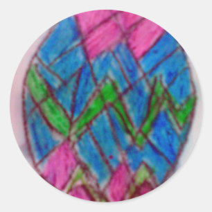 Pegatina Redonda Happy Easter