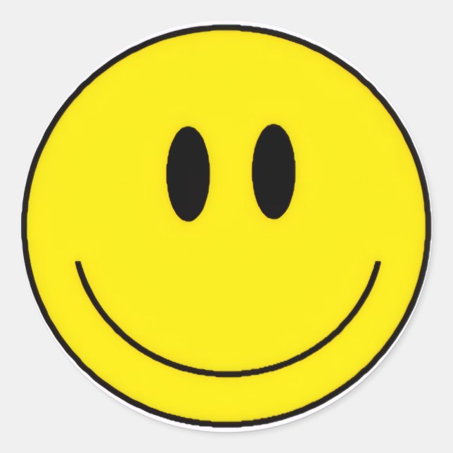 Pegatina Redonda Happy face (Anverso)
