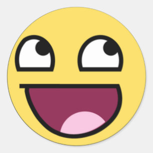 Pegatina Redonda Happy Faic