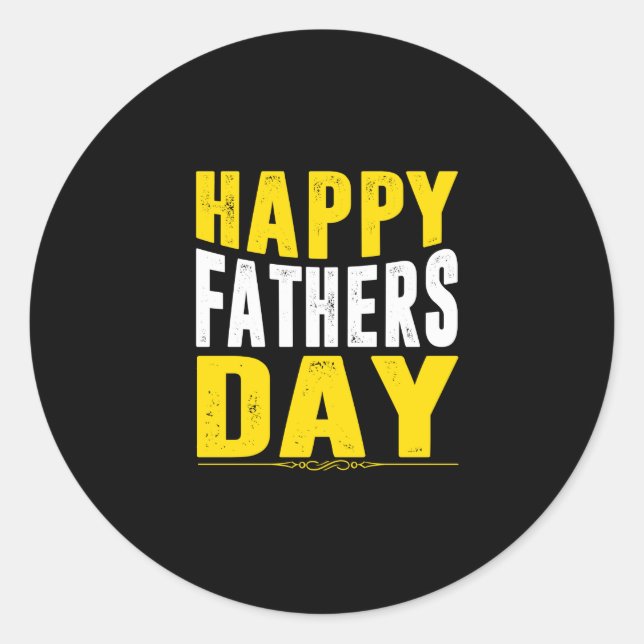 Pegatina Redonda happy fathers day (Anverso)