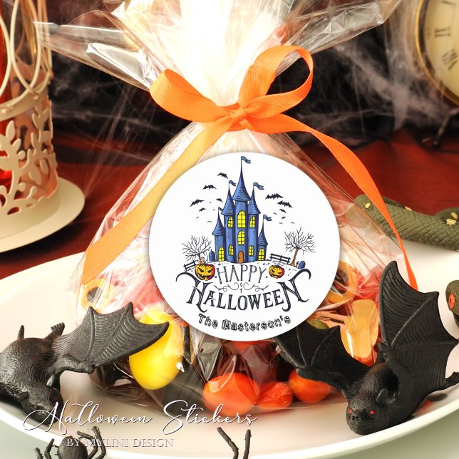 Pegatina Redonda Happy Halloween Kids Party Halloween (Subido por el creador)