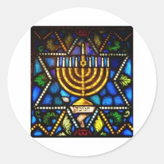 PEGATINA REDONDA HAPPY HANUKKAH