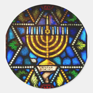 PEGATINA REDONDA HAPPY HANUKKAH