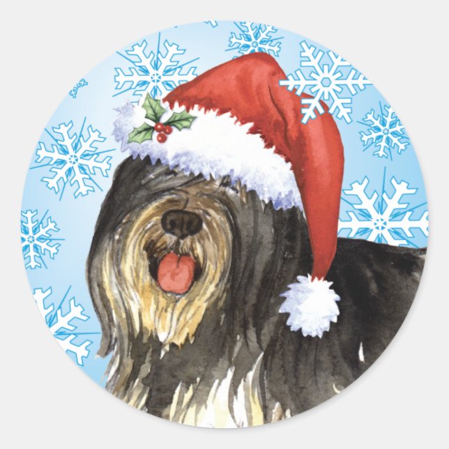 Pegatina Redonda Happy Howlidays PON (Anverso)
