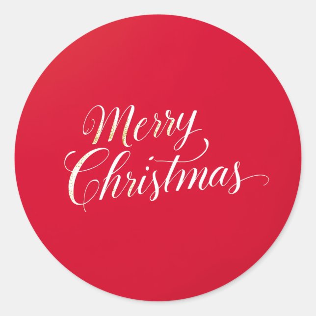 Pegatina Redonda Happy New Year Merry Christmas Holiday Season (Anverso)
