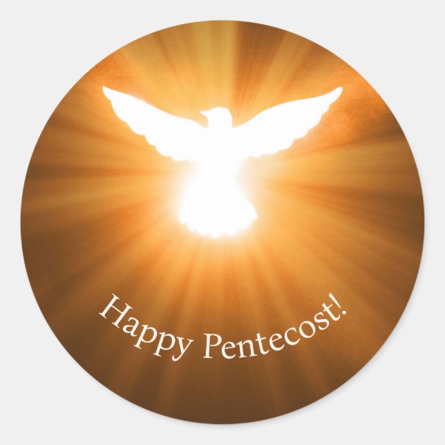 Pegatina Redonda Happy Pentecost (Anverso)