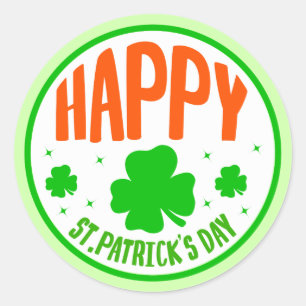 Pegatina Redonda Happy St. Patrick's Day Circle Design-63501