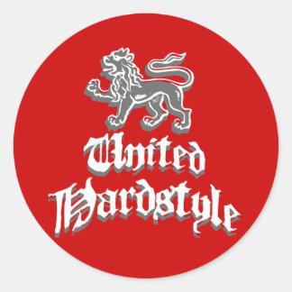 Pegatina Redonda Hardstyle unido