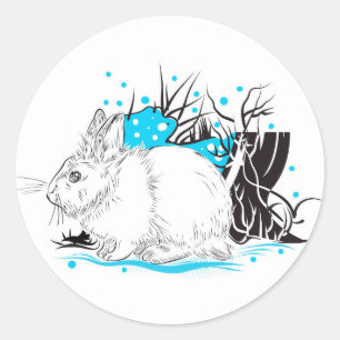 Pegatina Redonda Hare