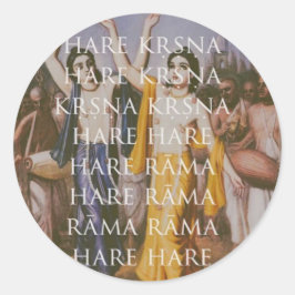 Pegatina Redonda Hare Krishna Hare Rama