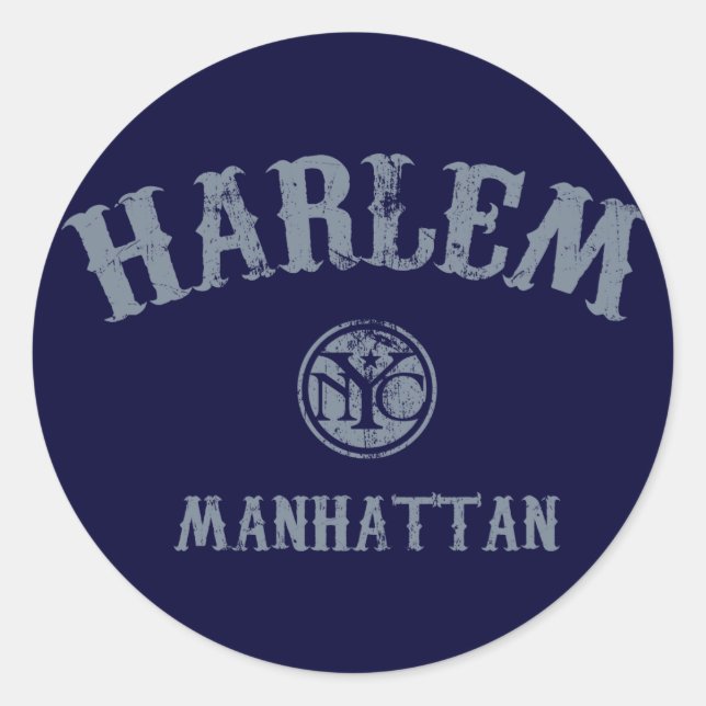 Pegatina Redonda Harlem (Anverso)
