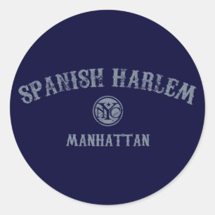 Pegatina Redonda Harlem español