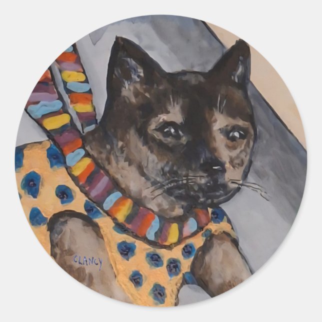 Pegatina Redonda Harley hace zoomías (Anverso)