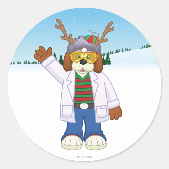 Pegatina Redonda Harold J. "Goober" Hausenfeffer Jr. (Anverso)