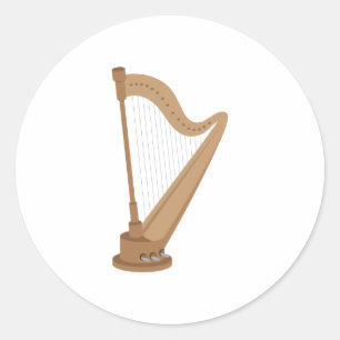 Pegatina Redonda Harp Permanente