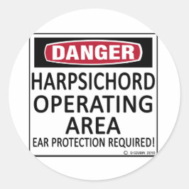 Pegatina Redonda Harpsichord de área de operación