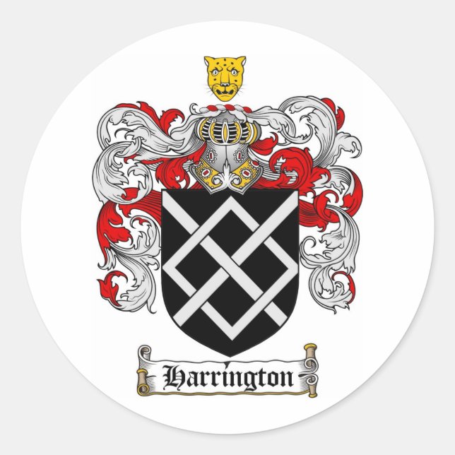 PEGATINA REDONDA HARRINGTON FAMILIAR CREST - HARRINGTON RECUBRIMIEN (Anverso)