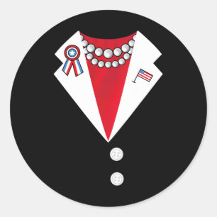 Pegatina Redonda Harris 2020 Pantsuit Costume Elección Graciosa