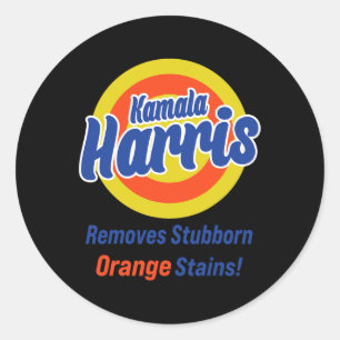 Pegatina Redonda Harris 2024 retira Naranjas testarudos 1