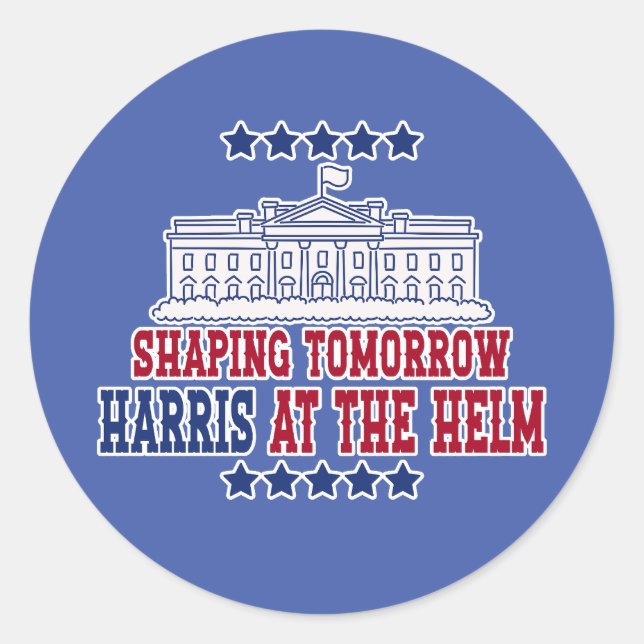 Pegatina Redonda Harris al frente - Votar por la integridad (Anverso)